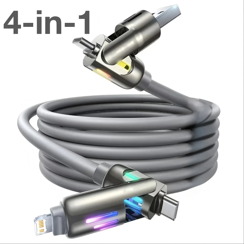 4-in-1 Silicone Fast Charging Cable